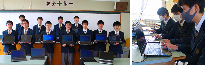 不用となった業務用PCをITジュニア(高校生)に寄贈しました